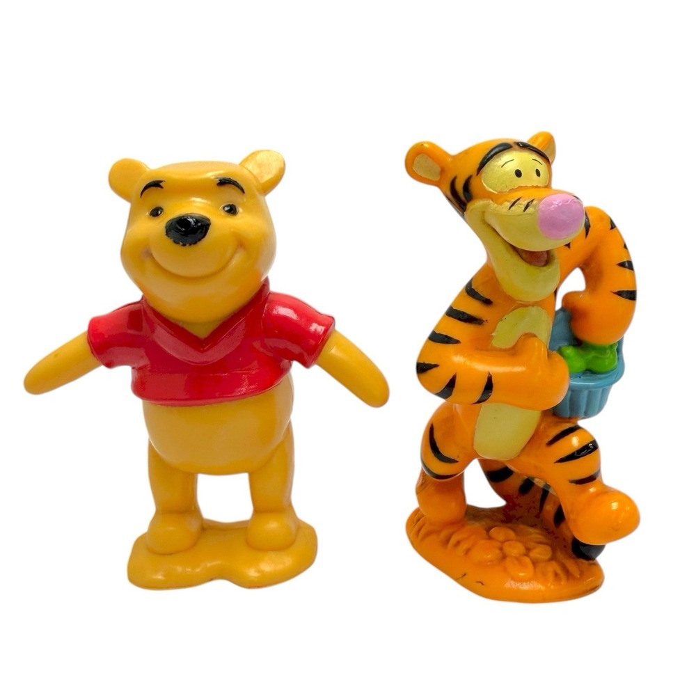 Vintage Disney Winnie The Pooh &‎ Tigger Cake Topper Figure Toy 3"